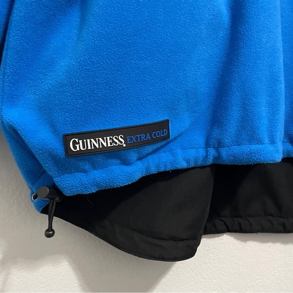 Guinness Official Merchandise 1/4 Zip Jacket Black Blue Reversible L/XL Rare - Picture 10 of 14